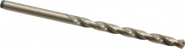 Precision Twist Drill - #18 135° Cobalt Jobber Drill - Oxide/Gold Finish, Right Hand Cut, Spiral Flute, Straight Shank, 3-1/4" OAL, Split Point - Americas Industrial Supply