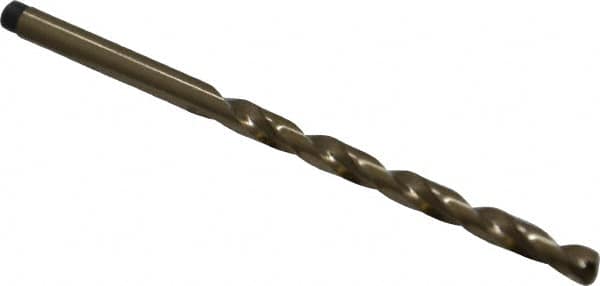Precision Twist Drill - #23 135° Cobalt Jobber Drill - Oxide/Gold Finish, Right Hand Cut, Spiral Flute, Straight Shank, 3-1/8" OAL, Split Point - Americas Industrial Supply