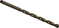 Precision Twist Drill - #23 135° Cobalt Jobber Drill - Oxide/Gold Finish, Right Hand Cut, Spiral Flute, Straight Shank, 3-1/8" OAL, Split Point - Americas Industrial Supply