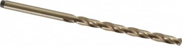 Precision Twist Drill - #24 135° Cobalt Jobber Drill - Oxide/Gold Finish, Right Hand Cut, Spiral Flute, Straight Shank, 3-1/8" OAL, Split Point - Americas Industrial Supply