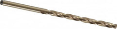 Precision Twist Drill - #24 135° Cobalt Jobber Drill - Oxide/Gold Finish, Right Hand Cut, Spiral Flute, Straight Shank, 3-1/8" OAL, Split Point - Americas Industrial Supply