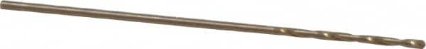 Precision Twist Drill - #67 135° Cobalt Jobber Drill - Oxide/Gold Finish, Right Hand Cut, Spiral Flute, Straight Shank, 1-3/8" OAL, Split Point - Americas Industrial Supply