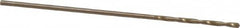 Precision Twist Drill - #67 135° Cobalt Jobber Drill - Oxide/Gold Finish, Right Hand Cut, Spiral Flute, Straight Shank, 1-3/8" OAL, Split Point - Americas Industrial Supply