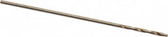 Precision Twist Drill - #73 135° Cobalt Jobber Drill - Oxide/Gold Finish, Right Hand Cut, Spiral Flute, Straight Shank, 1-1/8" OAL, Split Point - Americas Industrial Supply