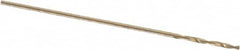Precision Twist Drill - #74 135° Cobalt Jobber Drill - Oxide/Gold Finish, Right Hand Cut, Spiral Flute, Straight Shank, 1" OAL, Split Point - Americas Industrial Supply