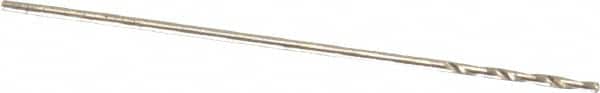 Precision Twist Drill - #77 135° Cobalt Jobber Drill - Oxide/Gold Finish, Right Hand Cut, Spiral Flute, Straight Shank, 7/8" OAL, Split Point - Americas Industrial Supply