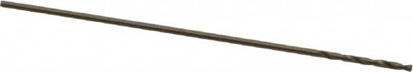 Precision Twist Drill - #80 135° Cobalt Jobber Drill - Oxide/Gold Finish, Right Hand Cut, Spiral Flute, Straight Shank, 3/4" OAL, Split Point - Americas Industrial Supply