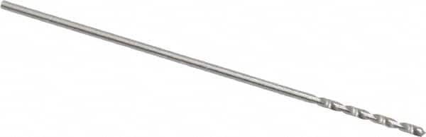 Precision Twist Drill - #77 118° High Speed Steel Jobber Drill - Bright Finish, Right Hand Cut, Spiral Flute, Straight Shank, 7/8" OAL, Standard Point - Americas Industrial Supply