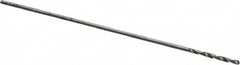 Precision Twist Drill - #80 118° High Speed Steel Jobber Drill - Bright Finish, Right Hand Cut, Spiral Flute, Straight Shank, 3/4" OAL, Standard Point - Americas Industrial Supply