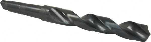 Precision Twist Drill - 1-1/8", 3MT 118° Point High Speed Steel Taper Shank Drill Bit - Oxide Finish, 7-1/8" Flute Length, 11-3/4" OAL, Spiral Flute, Series S209 - Americas Industrial Supply