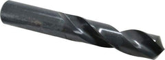 Precision Twist Drill - 27/32" 118° Spiral Flute High Speed Steel Screw Machine Drill Bit - Oxide Finish, Right Hand Cut, 3-1/2" Flute Length, 5-3/8" OAL, Standard Point, Straight Shank - Americas Industrial Supply