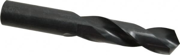 Precision Twist Drill - 55/64" 118° Spiral Flute High Speed Steel Screw Machine Drill Bit - Oxide Finish, Right Hand Cut, 3-1/2" Flute Length, 5-1/2" OAL, Standard Point, Straight Shank - Americas Industrial Supply