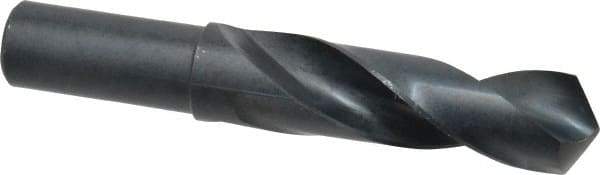 Precision Twist Drill - 1-1/8" 118° Spiral Flute High Speed Steel Screw Machine Drill Bit - Oxide Finish, Right Hand Cut, 4" Flute Length, 6-3/8" OAL, Standard Point, Straight Shank - Americas Industrial Supply