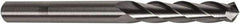 Precision Twist Drill - 0.081" Cutting Diam x 13/16" Length of Cut, 3 Flute, Upcut Spiral Router Bit - Uncoated, Right Hand Cut, High Speed Steel, 2" OAL x 2.5mm Shank Diam, Aircraft Taper - Americas Industrial Supply