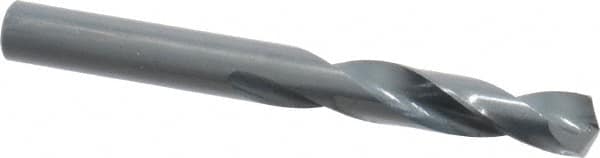 Precision Twist Drill - 0.295" 135° Spiral Flute High Speed Steel Screw Machine Drill Bit - Oxide Finish, Right Hand Cut, 1-9/16" Flute Length, 2-3/4" OAL, Split Point, Straight Shank - Americas Industrial Supply