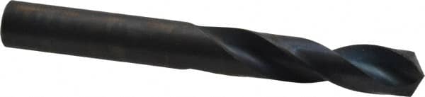 Precision Twist Drill - 0.358" 135° Spiral Flute High Speed Steel Screw Machine Drill Bit - Oxide Finish, Right Hand Cut, 1-3/4" Flute Length, 3-1/16" OAL, Split Point, Straight Shank - Americas Industrial Supply
