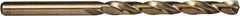 Precision Twist Drill - 45/64", 135° Point, Spiral Flute, Cobalt Taper Length Drill Bit - Oxide/Gold Finish, 5-5/8" Flute Length, 9-1/2" OAL, Series M51CO - Americas Industrial Supply
