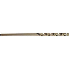 Precision Twist Drill - 0.11" Diam, 6" OAL Oxide/Gold Cobalt Aircraft Extension Drill Bit - Americas Industrial Supply