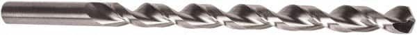 Precision Twist Drill - 21/64", 135° Point, Parabolic Flute, High Speed Steel Taper Length Drill Bit - Bright Finish, 6" Flute Length, 8" OAL, Series QC0860P - Americas Industrial Supply