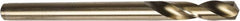 Precision Twist Drill - 13/64" 135° Spiral Flute Cobalt Screw Machine Drill Bit - Oxide/Gold Finish, Right Hand Cut, 1-3/16" Flute Length, 3-5/8" OAL, Split Point, Straight Shank - Americas Industrial Supply