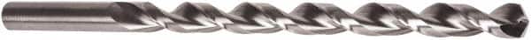 Precision Twist Drill - 15/32", 135° Point, Parabolic Flute, High Speed Steel Taper Length Drill Bit - Bright Finish, 9" Flute Length, 12" OAL, Series QC1290P - Americas Industrial Supply