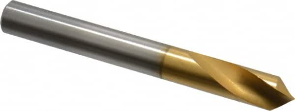 Precision Twist Drill - 3/8" Body Diam, 90°, 3-1/8" OAL, High Speed Steel Spotting Drill - Americas Industrial Supply