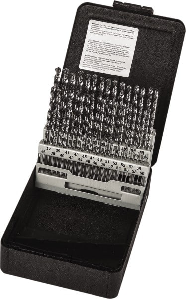 Precision Twist Drill - 118° Point, Bright Finish, High Speed Steel Jobber Length Drill Bit Set - Americas Industrial Supply