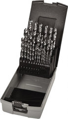 Precision Twist Drill - 1/16 to 1/2", 118° Point, Bright Finish, High Speed Steel Jobber Length Drill Bit Set - Americas Industrial Supply