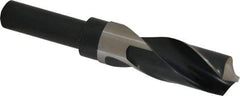 Precision Twist Drill - 1-3/32" Drill, 118° Point, High Speed Steel Silver Deming & Reduced Shank Drill Bit - Bright Finish, 6" OAL, Straight Shank, 3" Flute Length, Right Hand Cut, Standard Point, Spiral Flute, Regular Spiral - Americas Industrial Supply