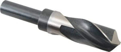 Precision Twist Drill - 1-3/16" Drill, 118° Point, High Speed Steel Silver Deming & Reduced Shank Drill Bit - Bright Finish, 6" OAL, Straight Shank, 3" Flute Length, Right Hand Cut, Standard Point, Spiral Flute, Regular Spiral - Americas Industrial Supply