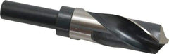 Precision Twist Drill - 1-7/32" Drill, 118° Point, High Speed Steel Silver Deming & Reduced Shank Drill Bit - Bright Finish, 6" OAL, Straight Shank, 3" Flute Length, Right Hand Cut, Standard Point, Spiral Flute, Regular Spiral - Americas Industrial Supply