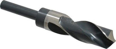 Precision Twist Drill - 1-3/64" Drill, 118° Point, High Speed Steel Silver Deming & Reduced Shank Drill Bit - Bright Finish, 6" OAL, Straight Shank, 3" Flute Length, Right Hand Cut, Standard Point, Spiral Flute, Regular Spiral - Americas Industrial Supply