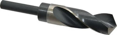 Precision Twist Drill - 1-1/16" Drill, 118° Point, High Speed Steel Silver Deming & Reduced Shank Drill Bit - Bright Finish, 6" OAL, Straight Shank, 3" Flute Length, Right Hand Cut, Standard Point, Spiral Flute, Regular Spiral - Americas Industrial Supply