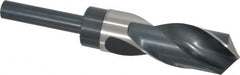 Precision Twist Drill - 1-1/8" Drill, 118° Point, High Speed Steel Silver Deming & Reduced Shank Drill Bit - Bright Finish, 6" OAL, Straight Shank, 3" Flute Length, Right Hand Cut, Standard Point, Spiral Flute, Regular Spiral - Americas Industrial Supply