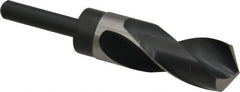 Precision Twist Drill - 1-15/64" Drill, 118° Point, High Speed Steel Silver Deming & Reduced Shank Drill Bit - Bright Finish, 6" OAL, Straight Shank, 3" Flute Length, Right Hand Cut, Standard Point, Spiral Flute, Regular Spiral - Americas Industrial Supply