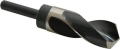 Precision Twist Drill - 1-9/32" Drill, 118° Point, High Speed Steel Silver Deming & Reduced Shank Drill Bit - Bright Finish, 6" OAL, Straight Shank, 3" Flute Length, Right Hand Cut, Standard Point, Spiral Flute, Regular Spiral - Americas Industrial Supply
