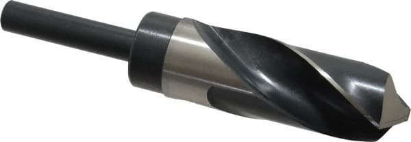 Precision Twist Drill - 1-1/4" Drill, 118° Point, High Speed Steel Silver Deming & Reduced Shank Drill Bit - Americas Industrial Supply
