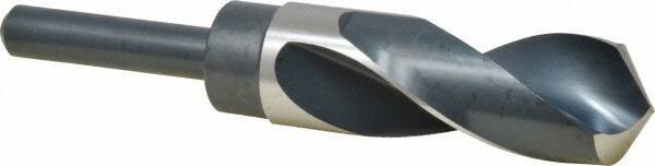 Precision Twist Drill - 1-5/32" Drill, 118° Point, High Speed Steel Silver Deming & Reduced Shank Drill Bit - Bright Finish, 6" OAL, Straight Shank, 3" Flute Length, Right Hand Cut, Standard Point, Spiral Flute, Regular Spiral - Americas Industrial Supply