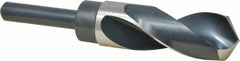 Precision Twist Drill - 1-5/32" Drill, 118° Point, High Speed Steel Silver Deming & Reduced Shank Drill Bit - Bright Finish, 6" OAL, Straight Shank, 3" Flute Length, Right Hand Cut, Standard Point, Spiral Flute, Regular Spiral - Americas Industrial Supply
