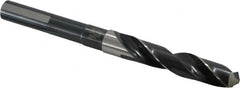 Precision Twist Drill - 37/64" Drill, 118° Point, High Speed Steel Silver Deming & Reduced Shank Drill Bit - Bright Finish, 6" OAL, Flats on Shank, 3" Flute Length, Right Hand Cut, Standard Point, Spiral Flute, Regular Spiral - Americas Industrial Supply