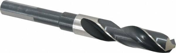 Precision Twist Drill - 11/16" Drill, 118° Point, High Speed Steel Silver Deming & Reduced Shank Drill Bit - Bright Finish, 6" OAL, Flats on Shank, 3" Flute Length, Right Hand Cut, Standard Point, Spiral Flute, Regular Spiral - Americas Industrial Supply