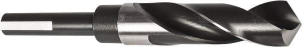 Precision Twist Drill - 1-5/16" Drill, 118° Point, High Speed Steel Silver Deming & Reduced Shank Drill Bit - Bright Finish, 6" OAL, Flats on Shank, 3" Flute Length, Right Hand Cut, Standard Point, Spiral Flute, Regular Spiral - Americas Industrial Supply
