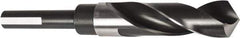 Precision Twist Drill - 1-13/32" Drill, 118° Point, High Speed Steel Silver Deming & Reduced Shank Drill Bit - Bright Finish, 6" OAL, Flats on Shank, 3" Flute Length, Right Hand Cut, Standard Point, Spiral Flute, Regular Spiral - Americas Industrial Supply