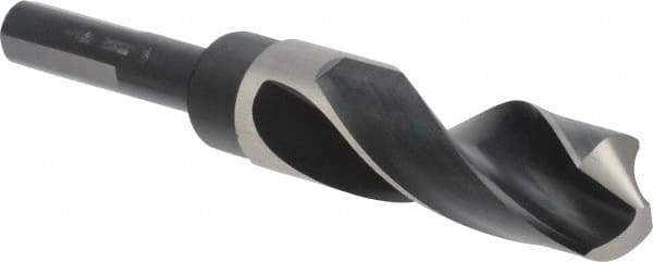 Precision Twist Drill - 31/32" Drill, 118° Point, High Speed Steel Silver Deming & Reduced Shank Drill Bit - Bright Finish, 6" OAL, Flats on Shank, 3" Flute Length, Right Hand Cut, Standard Point, Spiral Flute, Regular Spiral - Americas Industrial Supply