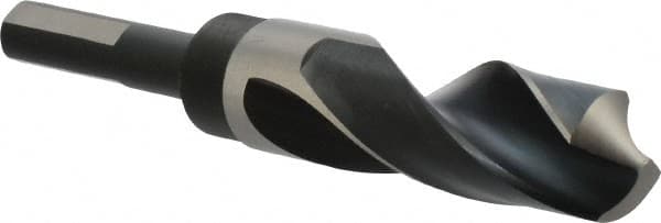 Precision Twist Drill - 63/64" Drill, 118° Point, High Speed Steel Silver Deming & Reduced Shank Drill Bit - Americas Industrial Supply