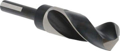 Precision Twist Drill - 1-7/64" Drill, 118° Point, High Speed Steel Silver Deming & Reduced Shank Drill Bit - Bright Finish, 6" OAL, Flats on Shank, 3" Flute Length, Right Hand Cut, Standard Point, Spiral Flute, Regular Spiral - Americas Industrial Supply