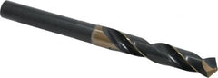 Precision Twist Drill - 35/64" Drill, 118° Point, Cobalt Silver Deming & Reduced Shank Drill Bit - Bright Finish, 6" OAL, Straight Shank, 3" Flute Length, Right Hand Cut, Split Point, Spiral Flute, Regular Spiral - Americas Industrial Supply