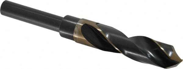 Precision Twist Drill - 25/32" Drill, 118° Point, Cobalt Silver Deming & Reduced Shank Drill Bit - Americas Industrial Supply