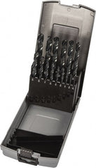 Precision Twist Drill - 1/16 to 1/2", 118° Point, Oxide Finish, High Speed Steel Jobber Length Drill Bit Set - Americas Industrial Supply