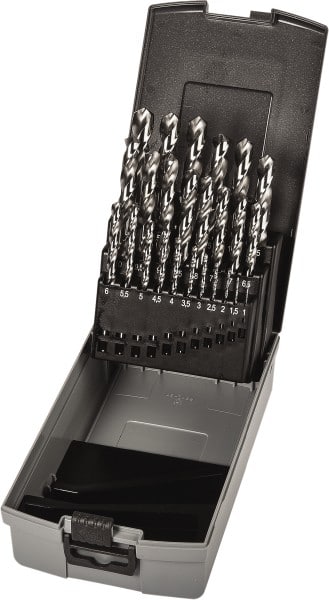 Precision Twist Drill - 1 to 13mm, 118° Point, Bright Finish, High Speed Steel Jobber Length Drill Bit Set - Americas Industrial Supply